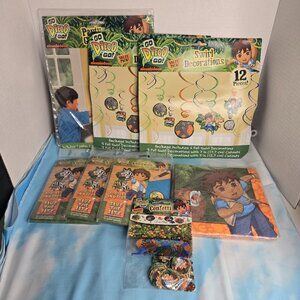 Go Diego Go Birthday Party Supplies Lot Invitations Napkins Confetti 2012 New